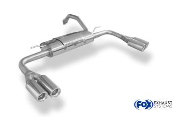 Endschalldämpfer rechts/links - 2x80 Typ 13 rechts/links passend für: Toyota Auris 2006-2011 - E15 Benzin